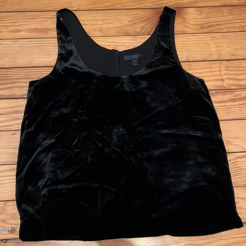 Black velvet tank